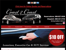 Tablet Screenshot of coast2coastexecutivetransportation.com